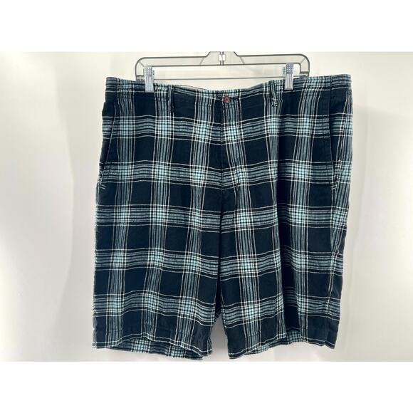 Tommy Bahama Men's Multicolor Linen Plaid High Rise Flat Front Chino Short Sz 38 - Picture 1 of 7